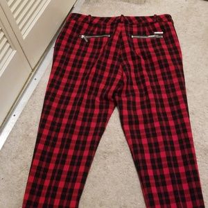 Womens Michael Kors check a board pants 8